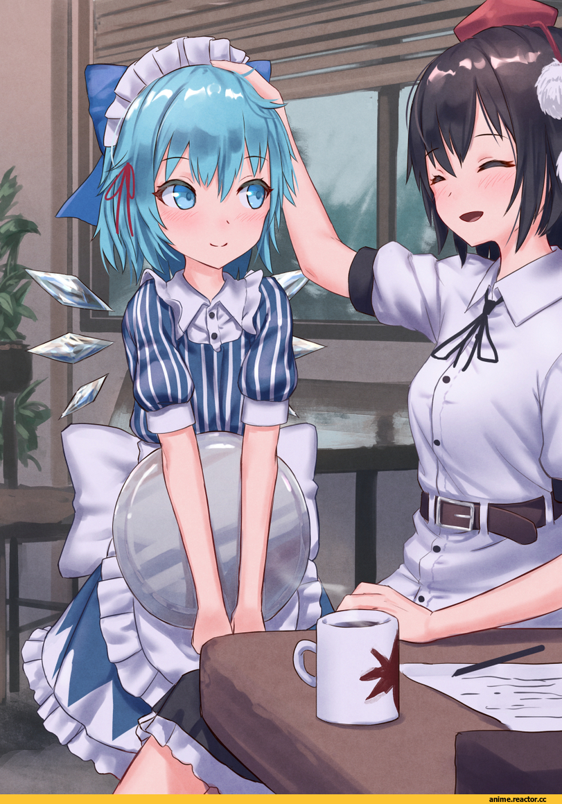 Cirno, Touhou Project, Shameimaru Aya, roke (taikodon), Maid, Anime