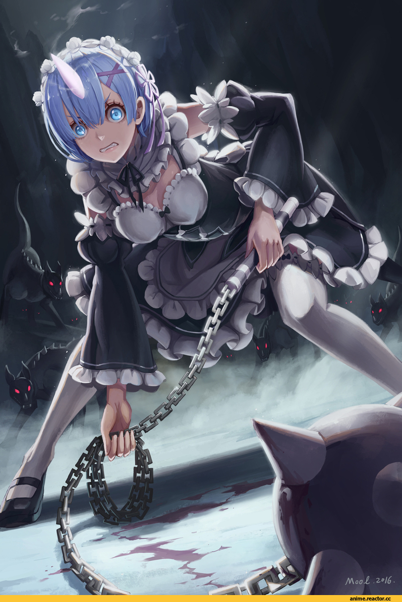 Re Zero Kara Hajimeru Isekai Seikatsu, Rem (re zero), mool yuegang, Anime