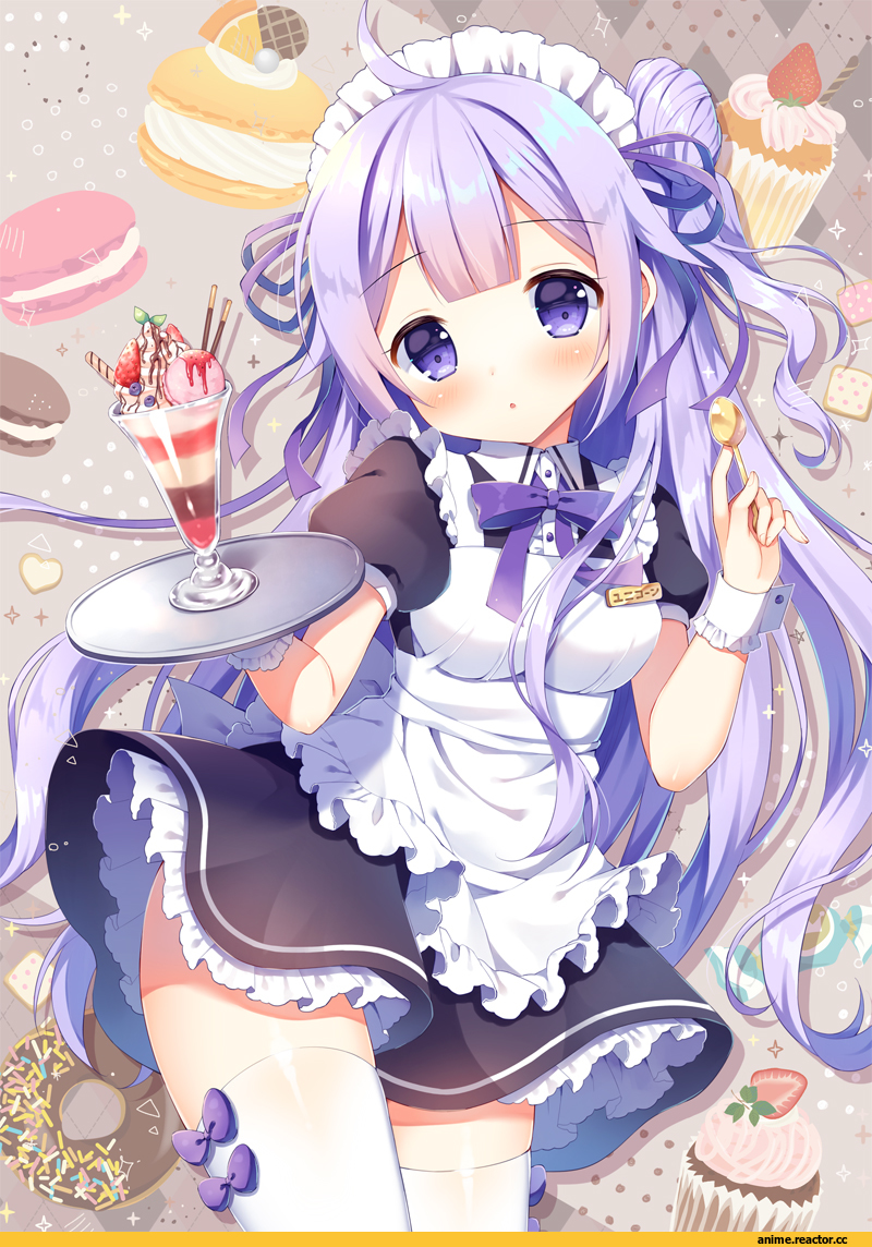 Unicorn (Azur Lane), Azur Lane, Maid, mauve, Anime