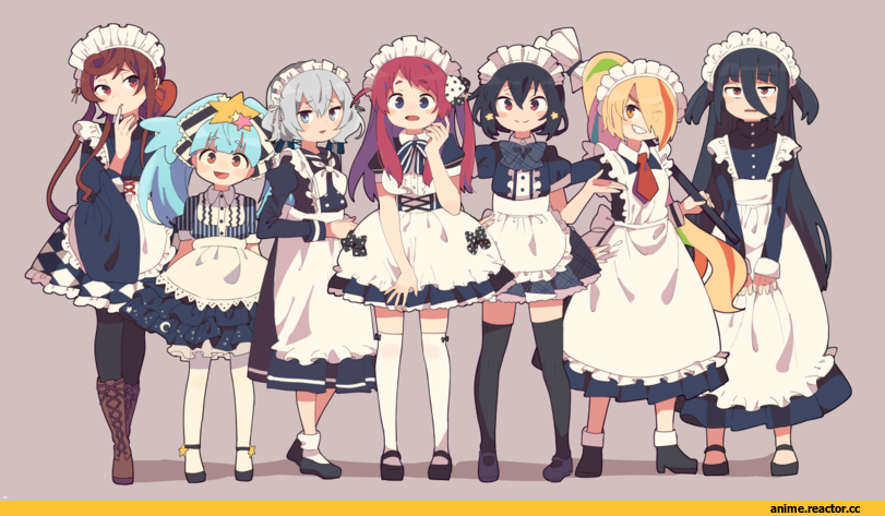 Hoshikawa Lily, Zombie Land Saga, Konno Junko, Minamoto Sakura, Mizuno Ai, Nikaidou Saki, Yamada Tae, Yuugiri (Zombie Land Saga), nakkasu, Maid, Anime