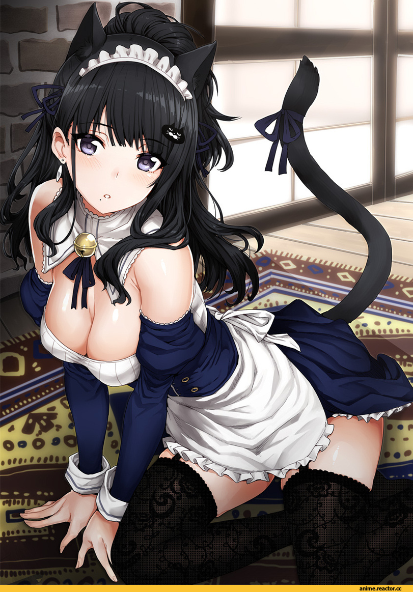 Idolmaster, kazano hiori, Angelo (Gomahangetsu), Anime Art, neko, Animal Ears, Maid, Anime