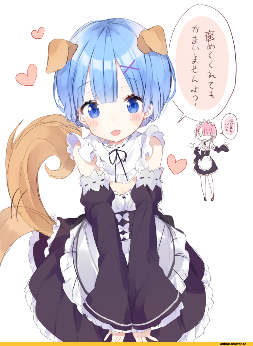 Re Zero Kara Hajimeru Isekai Seikatsu, Rem (re zero), Ram (Re Zero), ongyageum, Animal Ears, Inumimi, Anime