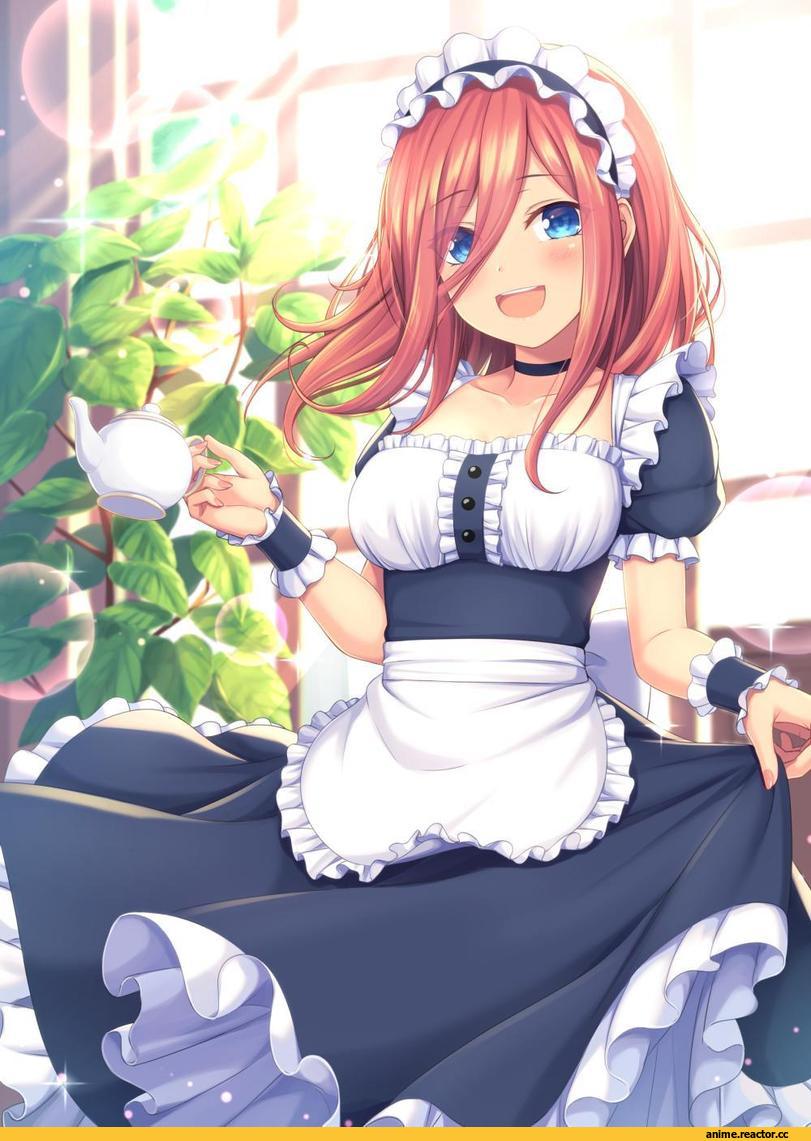 Nakano Miku, Go-Toubun no Hanayome, Maid, mutsuba fumi, Anime