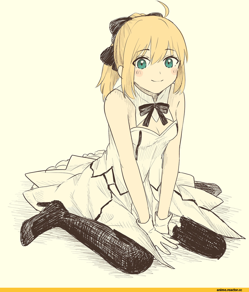 Fate (series), Saber Alter, Fate/Stay Night, Unsomnus, artist, Anime Ero Oppai, Anime Ero, Maid, Anime