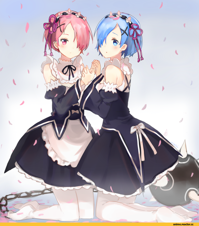 Re Zero Kara Hajimeru Isekai Seikatsu, Rem (re zero), Ram (Re Zero), mochii, Anime