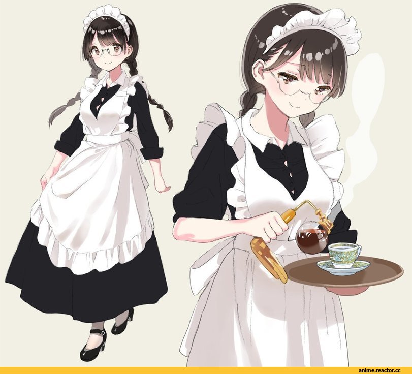 Anime Original, Anime Art, Megane, Maid, hanae haruka, Anime