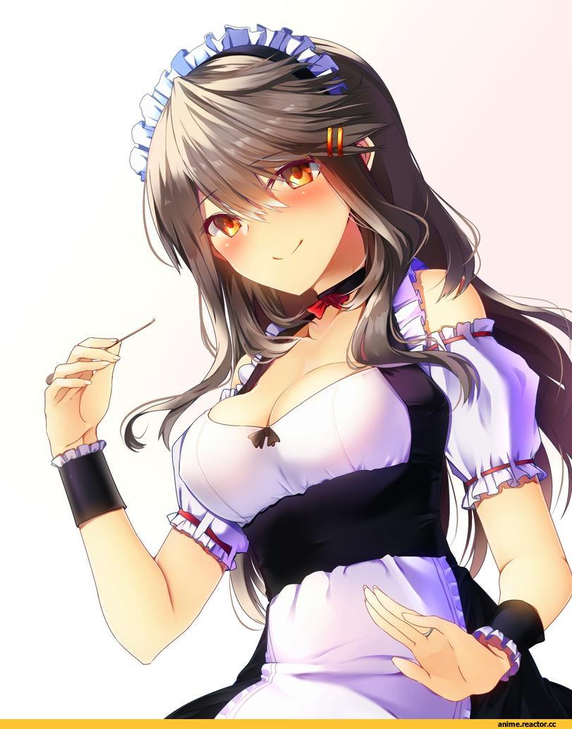 Haruna (Kantai Collection), Kantai Collection, Tsukui Kachou, Anime Art, Maid, Anime