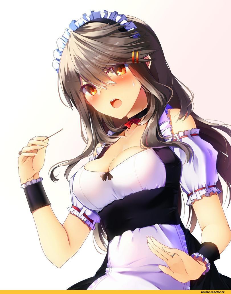 Haruna (Kantai Collection), Kantai Collection, Tsukui Kachou, Anime Art, Maid, Anime
