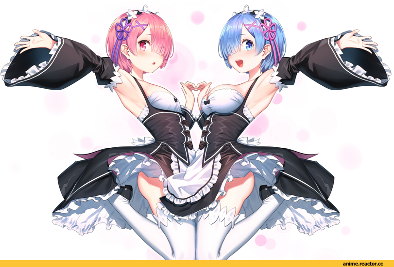 Yasuyuki, Anime Art, Rem (re zero), Re Zero Kara Hajimeru Isekai Seikatsu, Ram (Re Zero), Maid, Anime