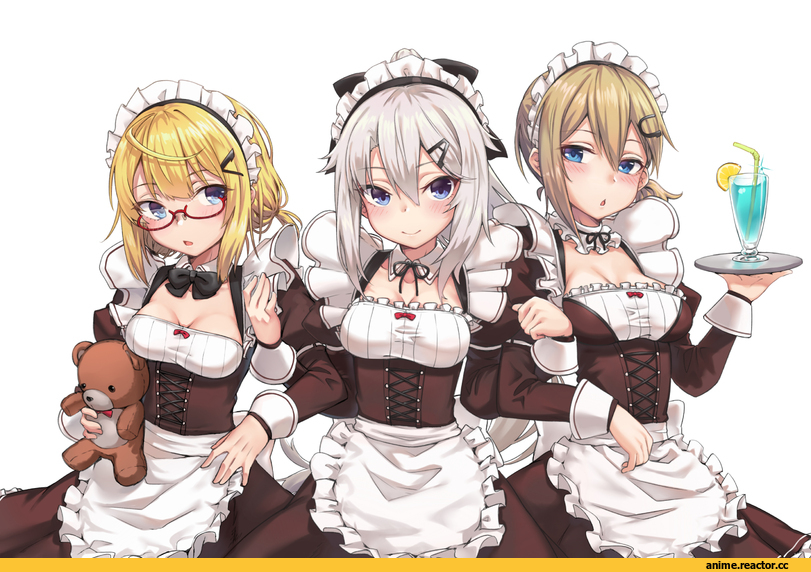 Girls Frontline, 9A-91 (Girls Frontline), AS Val (Girls Frontline), ak-74u (girls frontline), Maid, ivan 624, Anime