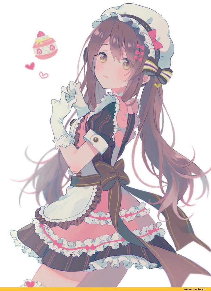 Anime Art, Anime Original, Maid, арт барышня, art, 4615zzz, Anime
