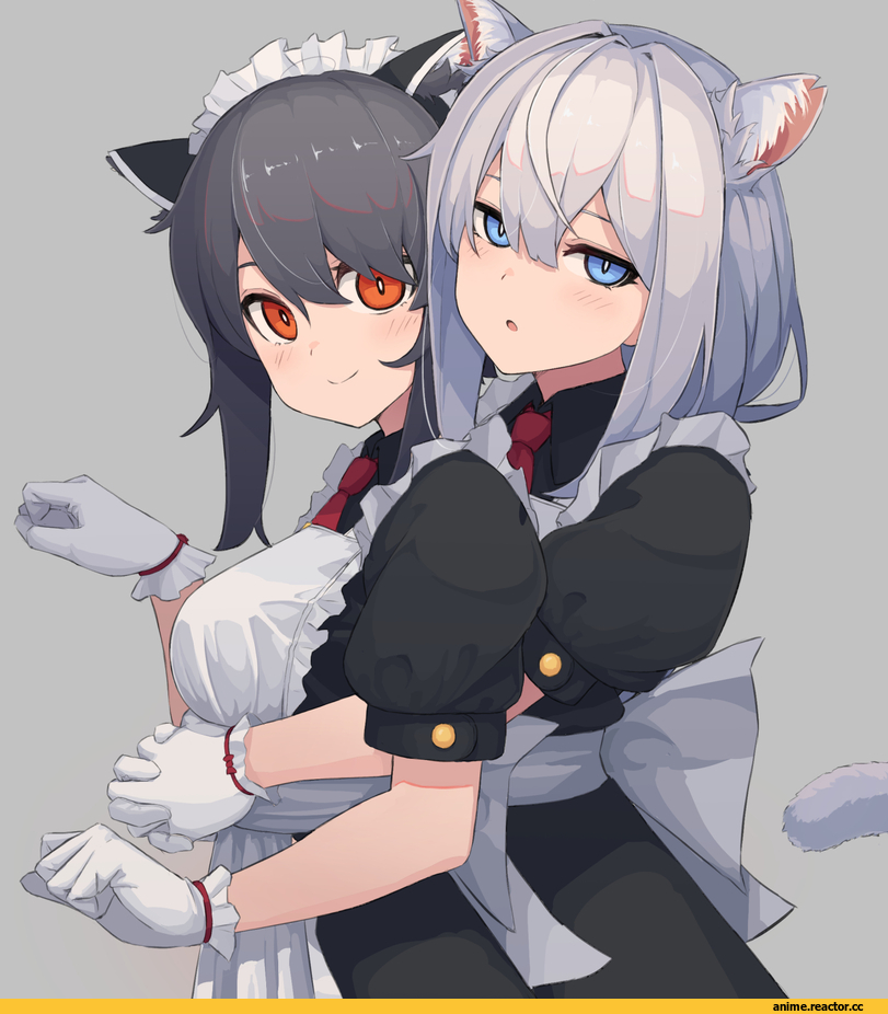 Anime Art, wozora, neko, Animal Ears, Опасные Няшки, Anime Няши, Maid, Anime