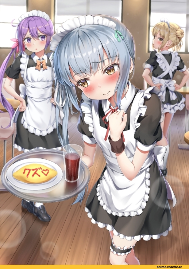 Akebono, Kantai Collection, Kasumi (Kantai Collection), Michishio (Kantai Collection), nedia (nedia region), Maid, Anime
