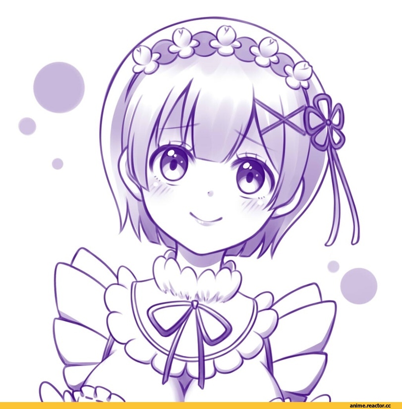 Re Zero Kara Hajimeru Isekai Seikatsu, Rem (re zero), Monochrome (Anime), Anime