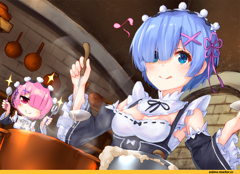 Re Zero Kara Hajimeru Isekai Seikatsu, Rem (re zero), Ram (Re Zero), pensuke, Anime