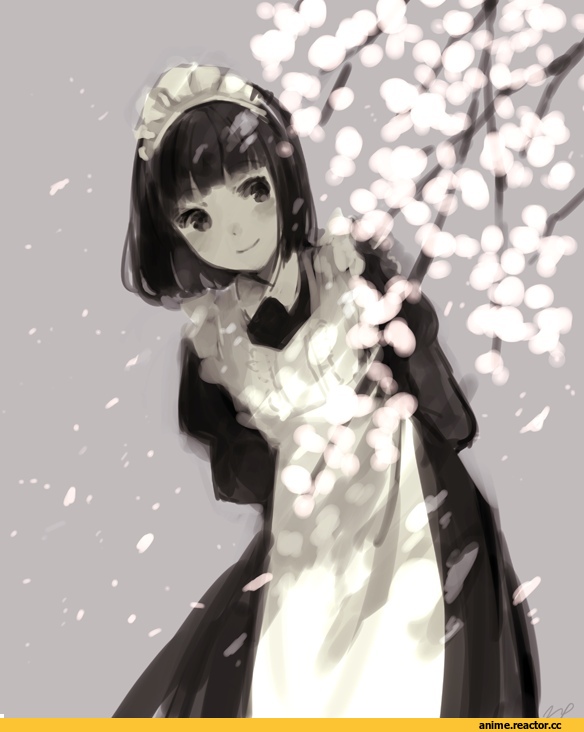 Anime Art, Anime Original, Maid, no33no, арт барышня, art, Anime