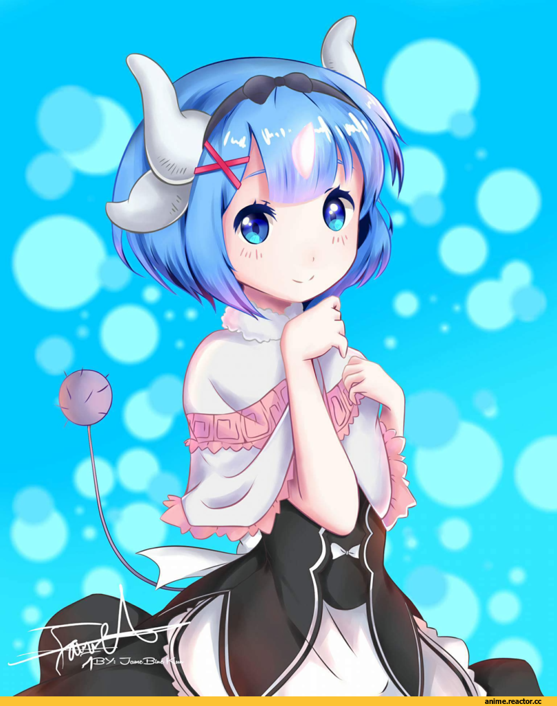 Re Zero Kara Hajimeru Isekai Seikatsu, Rem (re zero), Kanna Kamui, Kobayashi-san Chi no Maid Dragon, crossover, Anime