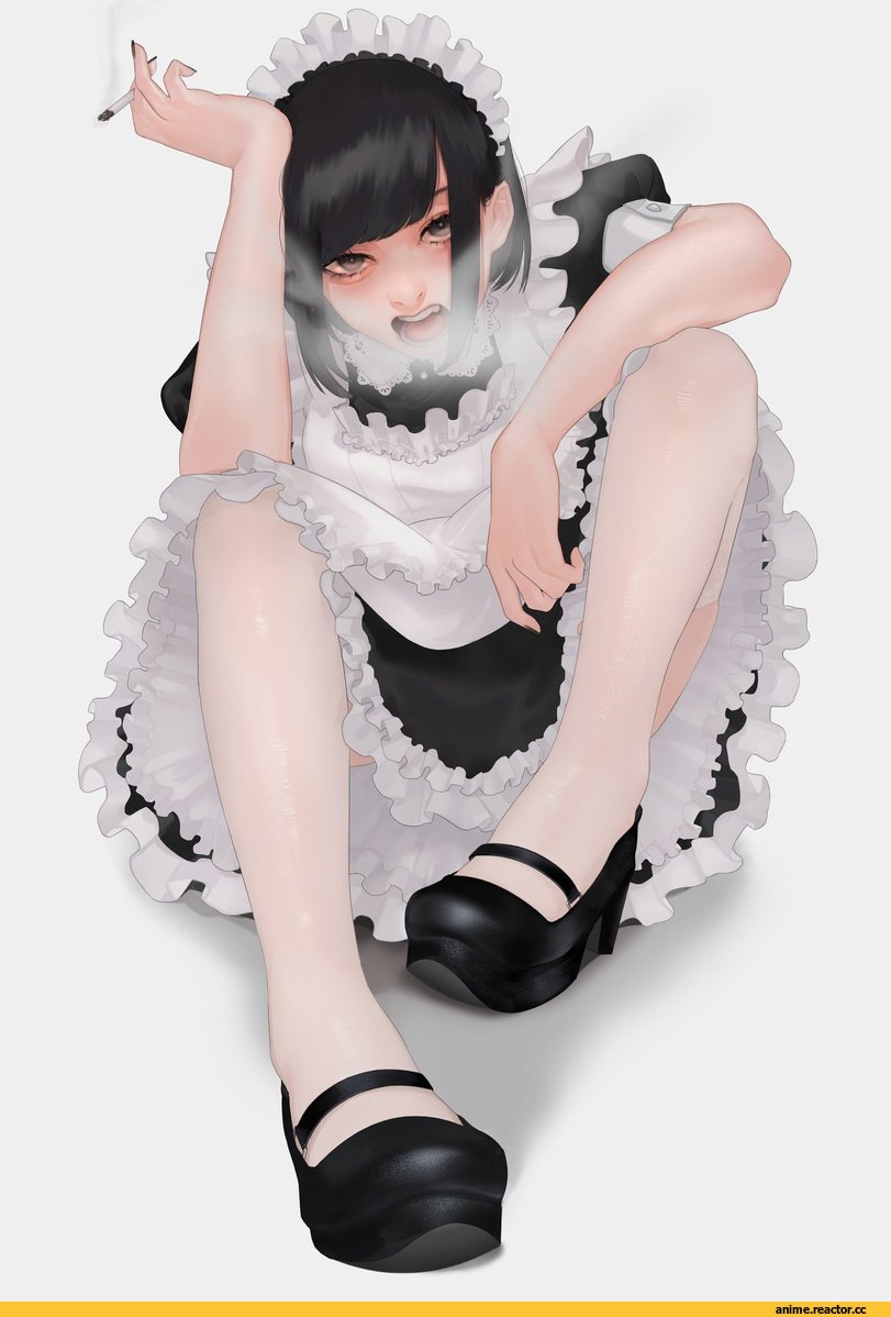 Anime Art, Anime Original, Maid, art барышня, art, antr 003, Anime