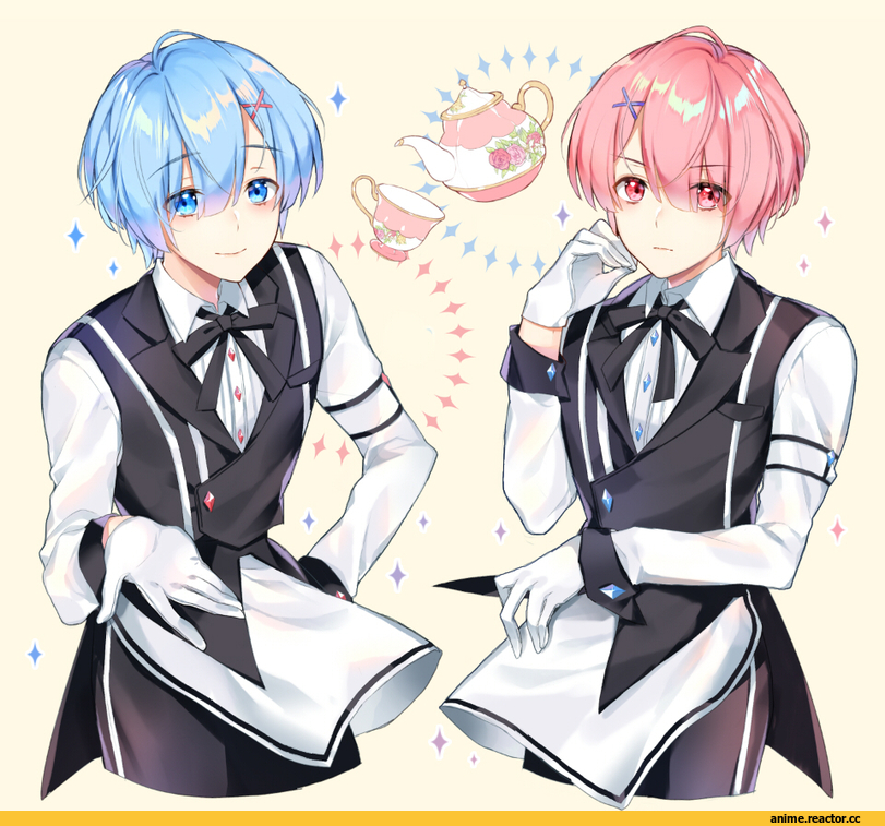 Re Zero Kara Hajimeru Isekai Seikatsu, Rem (re zero), Ram (Re Zero), r63, pingo, Anime