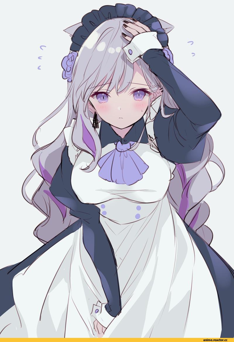 kurokuma (kuro kumagaya), AO, Anime Art, Maid, Animal Ears, Anime