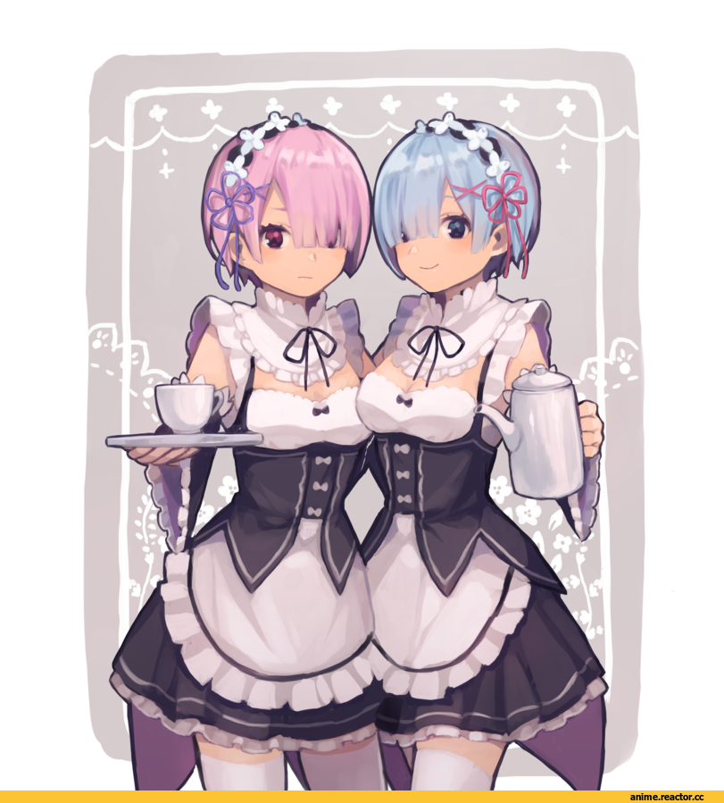 Re Zero Kara Hajimeru Isekai Seikatsu, Rem (re zero), Ram (Re Zero), saino (sainoomisaki), Anime