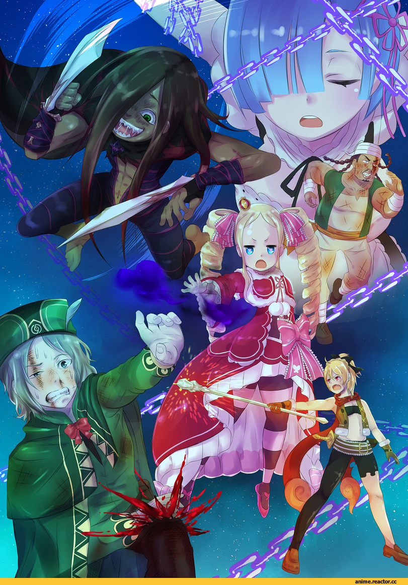 Re Zero Kara Hajimeru Isekai Seikatsu, Rem (re zero), Felt (re zero), Beatrice (Re Zero), Otto Suewen, Anime
