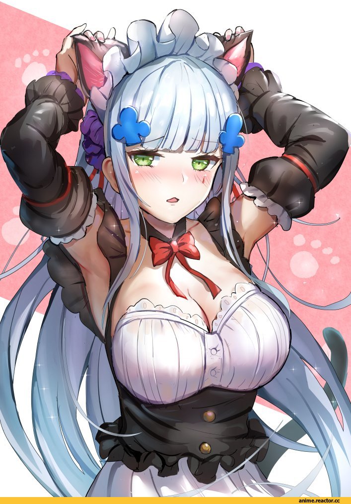 HK416 (Girls Frontline), Girls Frontline, nekomimi, Animal Ears, Maid, qian wu atai, Anime