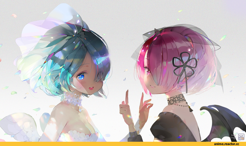 Ram (Re Zero), Re Zero Kara Hajimeru Isekai Seikatsu, Rem (re zero), dahl-lange, Anime Art, Anime