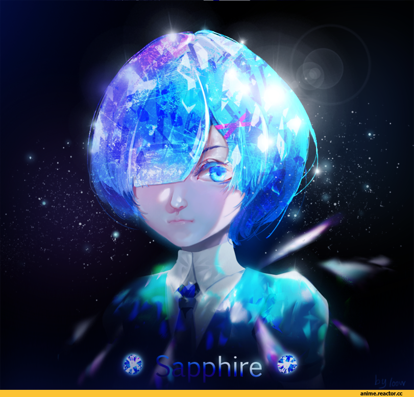 Re Zero Kara Hajimeru Isekai Seikatsu, Houseki no Kuni, Rem (re zero), wangxiii, crossover, Anime