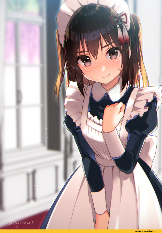 Maid, koruri, Anime Art, Sendai (Kantai Collection), Kantai Collection, Anime