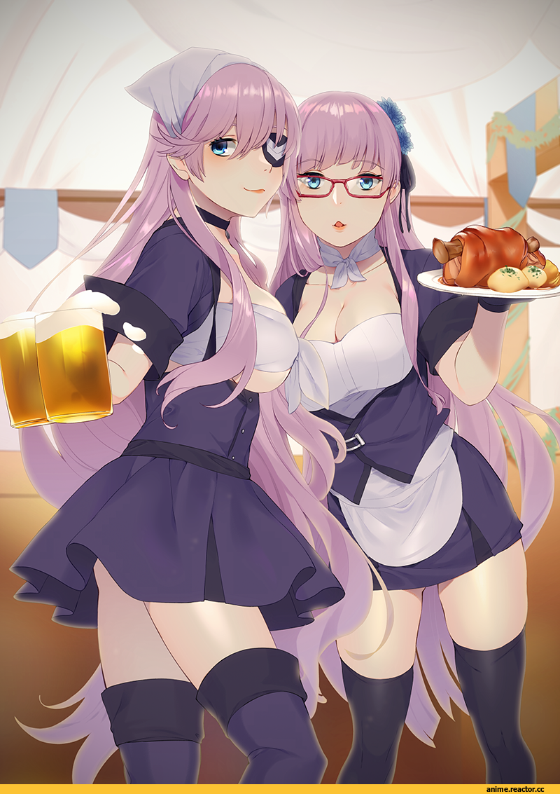 Gneisenau (Azur Lane), Scharnhorst (Azur Lane), Azur Lane, mimiko (fuji 310), Maid, Megane, Anime