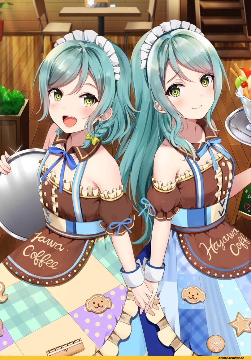 Bang Dream!, Hikawa Hina, Hikawa Sayo, Maid, mia (fai1510), Anime