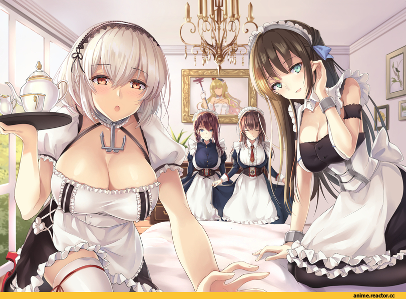 curacao (azur lane), curlew (azur lane), Newcastle (Azur Lane), Azur Lane, Sirius (Azur Lane), Maid, Anime Ero, YueManHuaiKong, Anime Art, artist, Anime