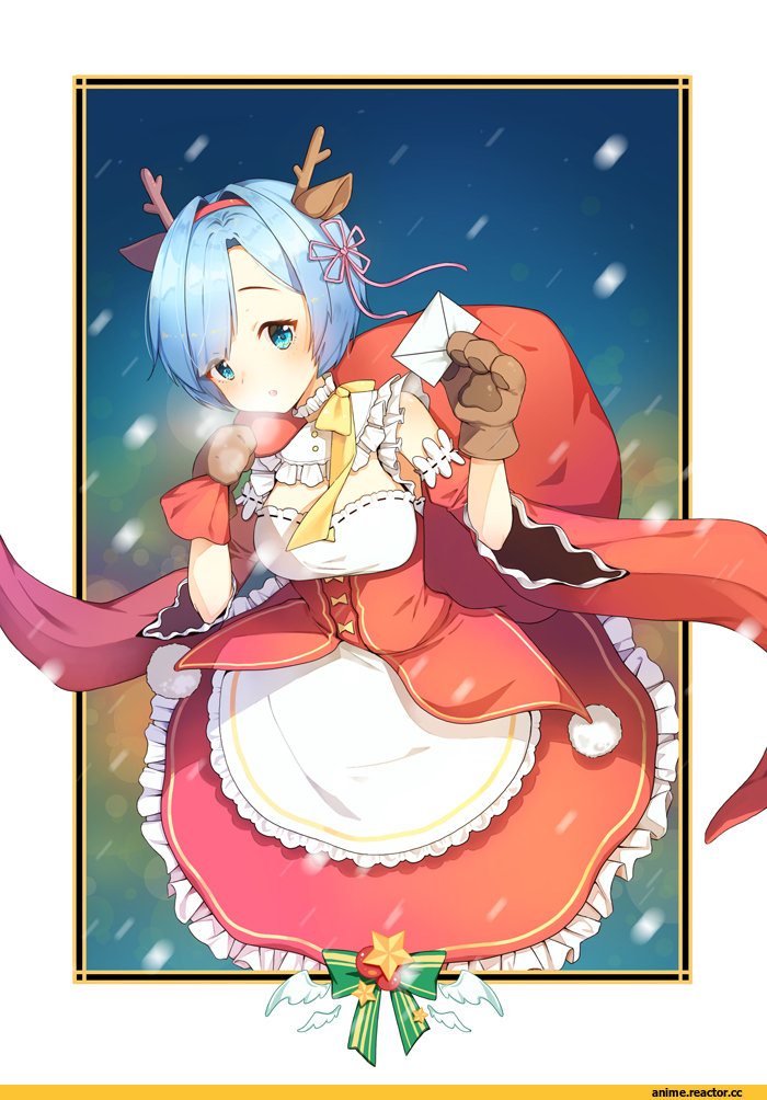 Re Zero Kara Hajimeru Isekai Seikatsu, Rem (re zero), Anime Christmas, Animal Ears, Shikamimi, tp (kido 94), Anime