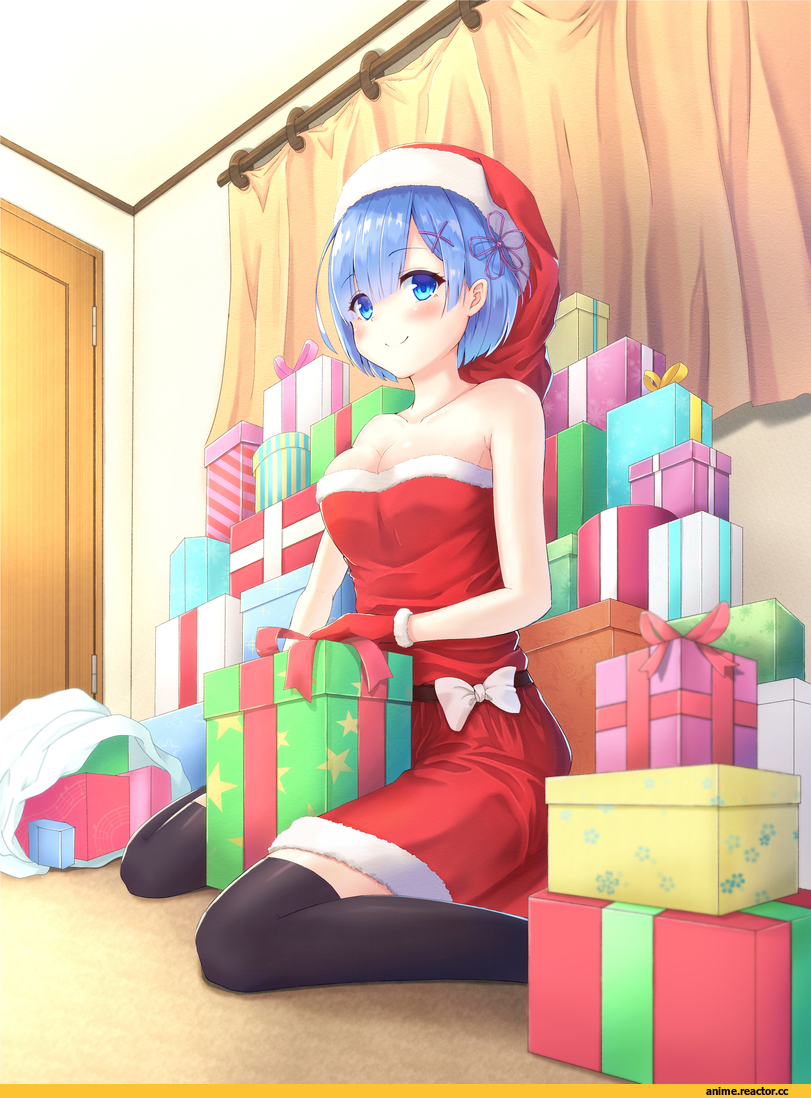 Re Zero Kara Hajimeru Isekai Seikatsu, Rem (re zero), irise, Anime Christmas, Anime