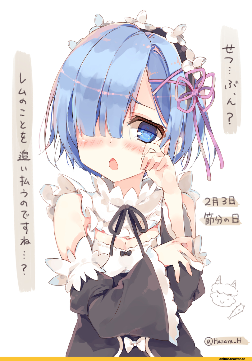 Anime Няши, hisaka hazara, Rem (re zero), Re Zero Kara Hajimeru Isekai Seikatsu, Anime