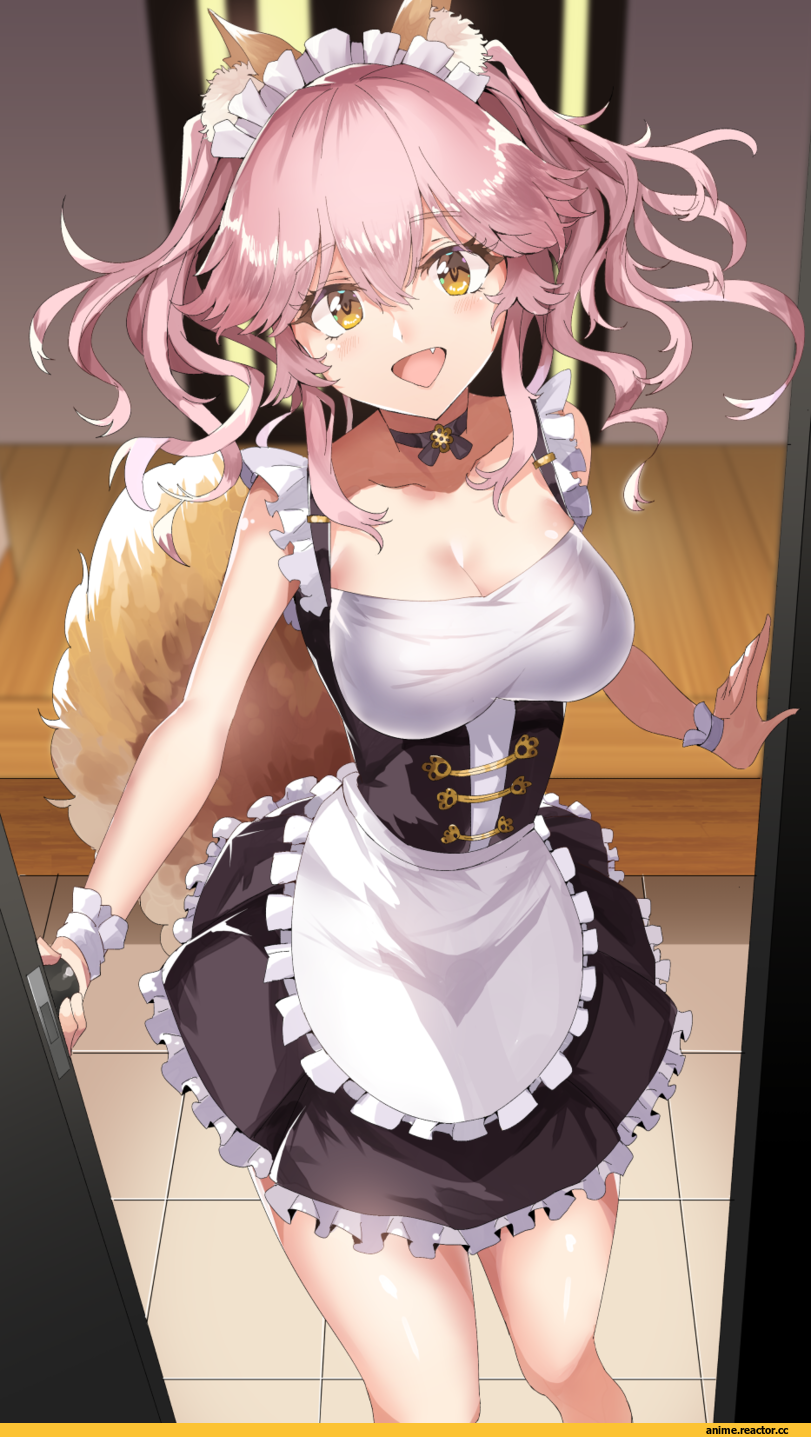 Tamamo no mae (fate), Fate/Extra, Fate (series), Kitsune, Animal Ears, Maid, rinaka moruchi, Anime