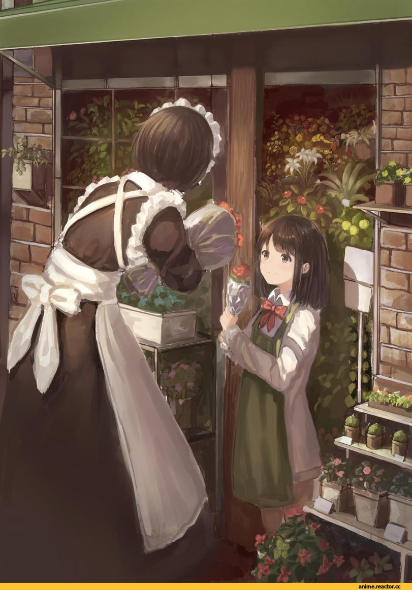 Anime Art, artist, hennekobakatesu, Maid, хайрез, Anime