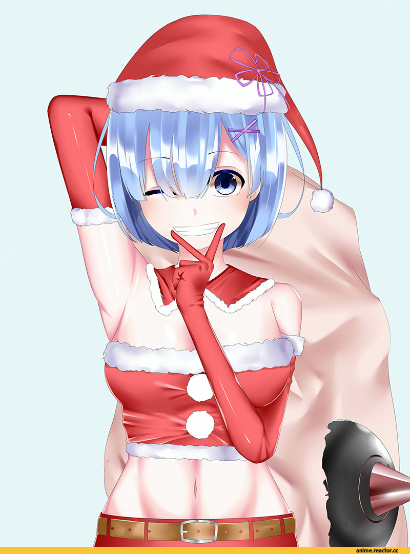 Re Zero Kara Hajimeru Isekai Seikatsu, Rem (re zero), Ram (Re Zero), Anime Christmas, под катом еще одна, Anime