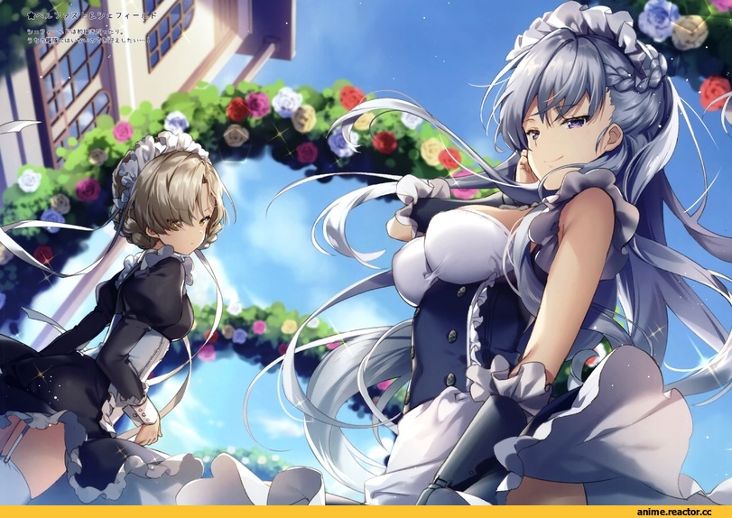 Riichu, Belfast (Azur Lane), Azur Lane, Sheffield (Azur Lane), Maid, Anime