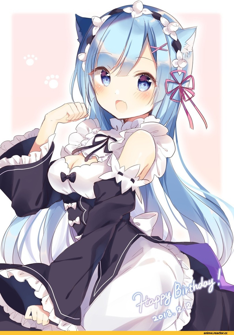 Rem (re zero), Re Zero Kara Hajimeru Isekai Seikatsu, nekomimi, Animal Ears, Anime