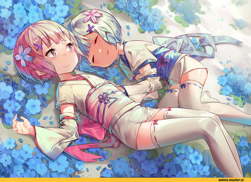 Re Zero Kara Hajimeru Isekai Seikatsu, Rem (re zero), Ram (Re Zero), chaun, Anime