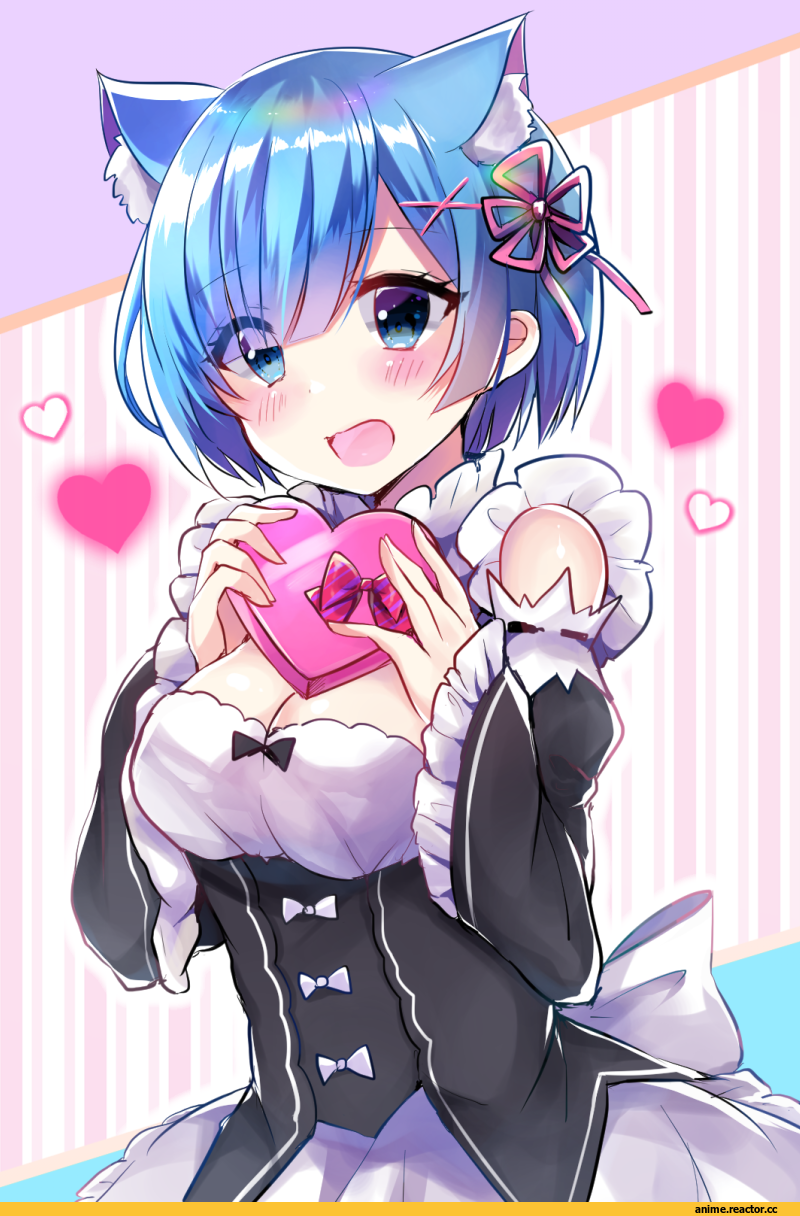 Re Zero Kara Hajimeru Isekai Seikatsu, Rem (re zero), Animal Ears, nekomimi, Minami Saki, Anime