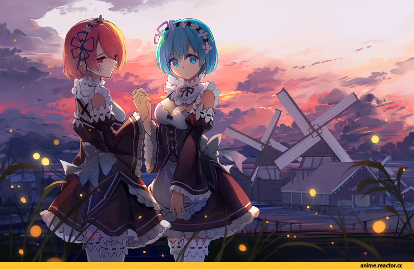 Re Zero Kara Hajimeru Isekai Seikatsu, Ram (Re Zero), Rem (re zero), haraguroi you, Anime