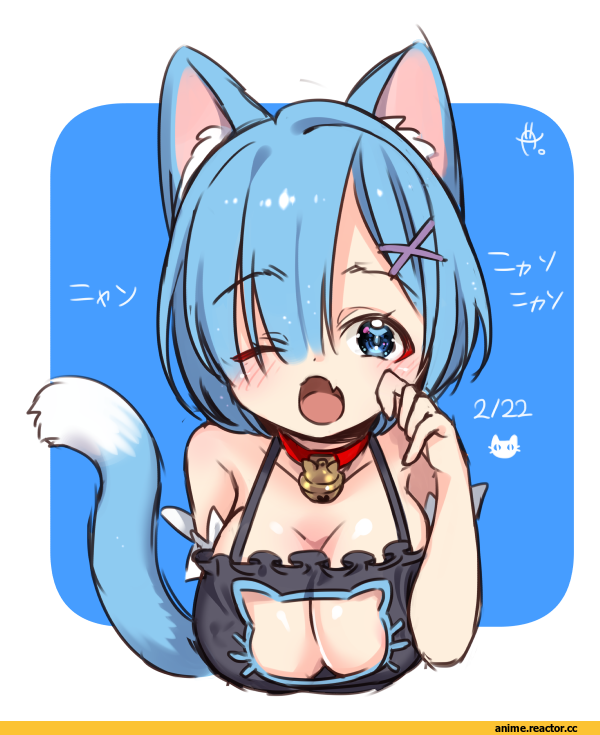 Re Zero Kara Hajimeru Isekai Seikatsu, Rem (re zero), Animal Ears, nekomimi, Cat Keyhole Bra, Kyonyuu Not Ero, arami o 8, Anime