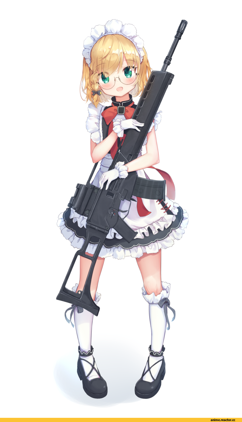 Girls Frontline, seero, G36 (Girls Frontline), Megane, Maid, Anime