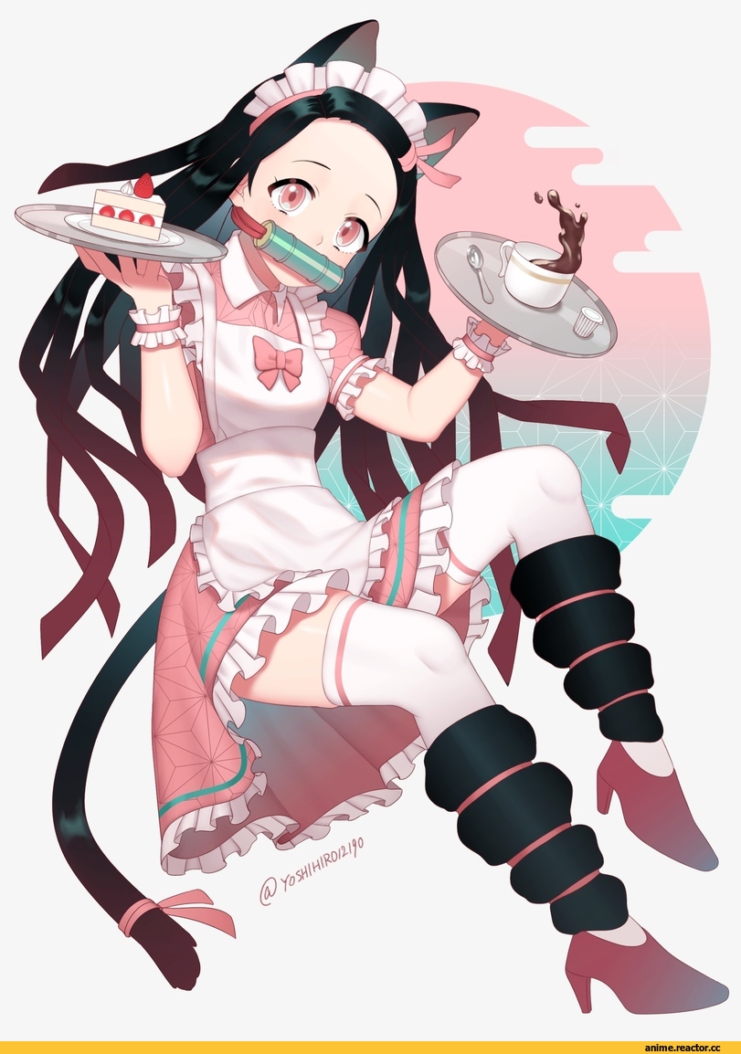 Kamado Nezuko, Kimetsu no Yaiba, nekomimi, Animal Ears, Maid, Yoshihiro, よしひろ, Anime