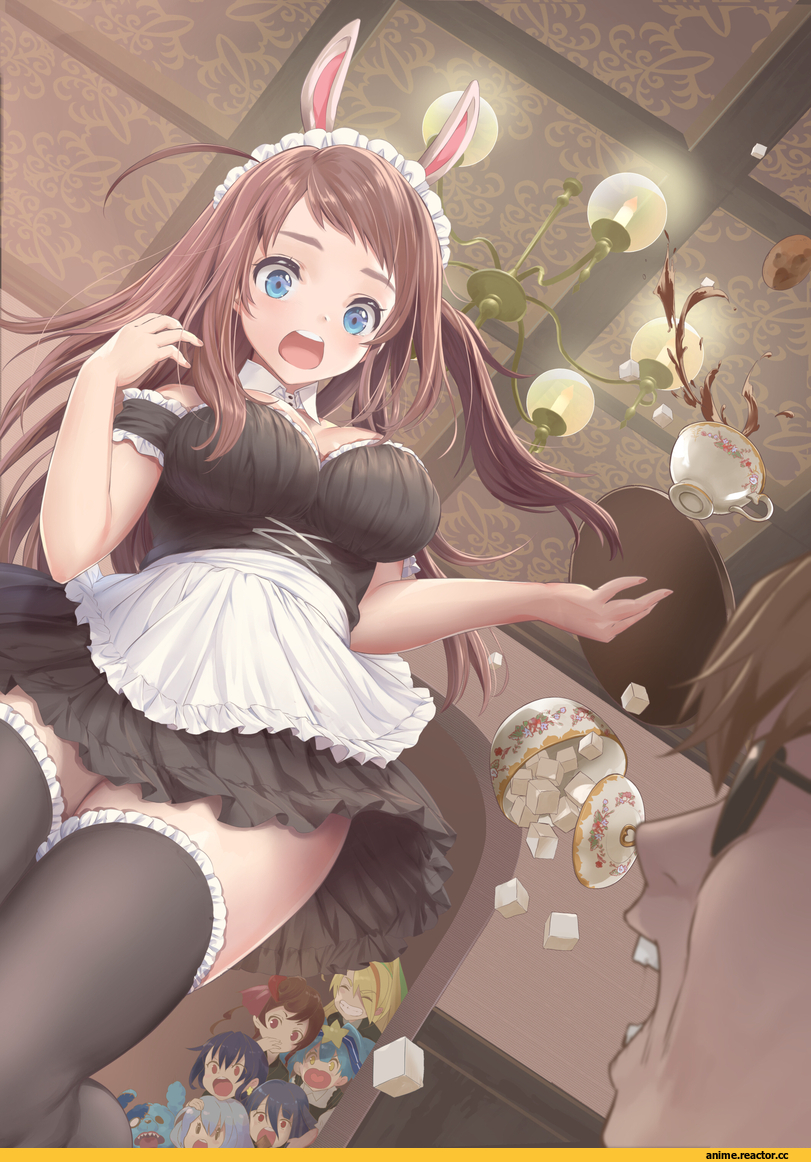 Konno Junko, Hoshikawa Lily, Mizuno Ai, Minamoto Sakura, Nikaidou Saki, tatsumi koutarou, Yuugiri (Zombie Land Saga), Yamada Tae, Maid, Usagimimi, Anime, Animal Ears, Zombie Land Saga, saki44201253, romero (zombie land saga)