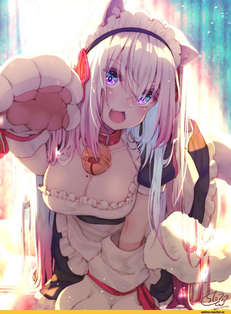 AO, nekomimi, Animal Ears, Maid, Chita (Ketchup), Anime Art, artist, Anime Ero, Anime Ero Kyonyuu, Anime