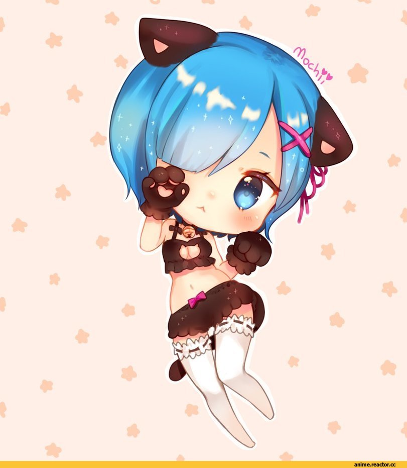 Rem (re zero), Re Zero Kara Hajimeru Isekai Seikatsu, Cat Keyhole Bra, mochii, Anime